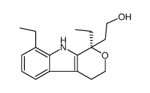 2-[(1R)-1,8-diethyl-4,9-dihydro-3H-pyrano[3,4-b]indol-1-yl]ethanol结构式