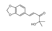 1-(1,3-benzodioxol-5-yl)-4-hydroxy-4-methylpent-1-en-3-one结构式