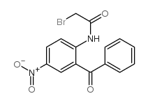 5 -硝基-2 -(溴乙酰氨基)二苯甲酮结构式