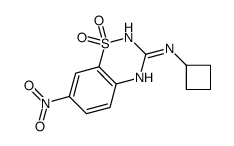 N-cyclobutyl-7-nitro-1,1-dioxo-4H-1λ6,2,4-benzothiadiazin-3-amine结构式
