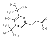 3-(3,5-二叔丁基-4-羟基苯基)丙酸结构式