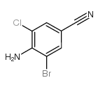 4-氨基-3-溴-5-氯苯腈结构式