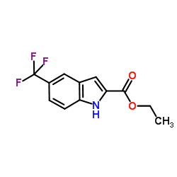 5-三氟甲基吲哚-2-羧酸乙酯结构式