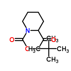 2-乙酰基-1-哌啶甲酸叔丁酯结构式