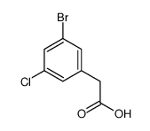 (3-溴-5-氯-苯基)-乙酸结构式