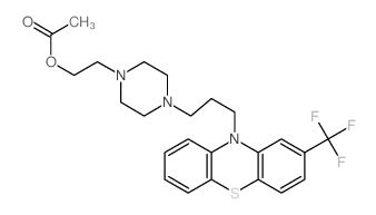 1-Piperazineethanol,4-[3-[2-(trifluoromethyl)-10H-phenothiazin-10-yl]propyl]-, 1-acetate结构式