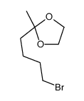 2-(4-溴丁基)-2-甲基-1,3-二氧戊环结构式