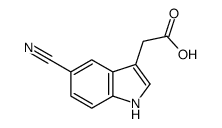 5-氰基-1H-吲哚-3-乙酸结构式
