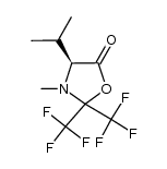 (S)-4-isopropyl-3-methyl-2,2-bis(trifluoromethyl)oxazolidin-5-one结构式
