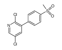 2,5-dichloro-3-(4-methylsulfonyl)phenyl-pyridine结构式