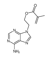 2-(6-aminopurin-9-yl)ethyl 2-methylprop-2-enoate结构式