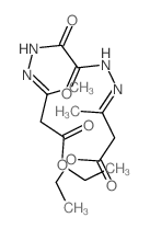 Ethanedioic acid,1,2-bis[2-(3-ethoxy-1-methyl-3-oxopropylidene)hydrazide]结构式