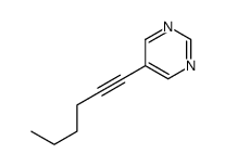 5-hex-1-ynylpyrimidine结构式