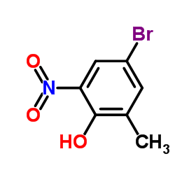 4-溴-2-甲基-6-硝基苯酚结构式