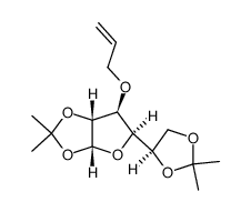 (3R,4S)-3-[(4R)-2,2-dimethyl-1,3-dioxolan-4-yl]-7,7-dimethyl-4-prop-2-enoxy-2,6,8-trioxabicyclo[3.3.0]octane结构式