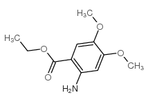 2-氨基-4,5-二甲氧基苯甲酸乙酯结构式