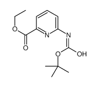 ETHYL 6-((TERT-BUTOXYCARBONYL)AMINO)PICOLINATE结构式
