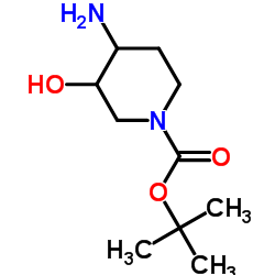 (3R,4r)-n1-boc-4-氨基-3-羟基哌啶结构式