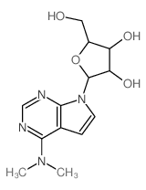 2-(5-dimethylamino-2,4,9-triazabicyclo[4.3.0]nona-2,4,7,10-tetraen-9-yl)-5-(hydroxymethyl)oxolane-3,4-diol结构式
