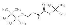2-叔丁基二甲基硅氧基乙基氨基甲酸叔丁酯结构式