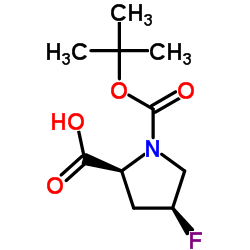 (2S,4S)-N-Boc-顺式-4-氟-L-脯氨酸结构式