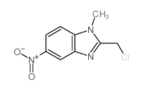2-(chloromethyl)-1-methyl-5-nitro-benzoimidazole结构式