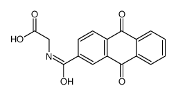 2-[(9,10-dioxoanthracene-2-carbonyl)amino]acetic acid结构式