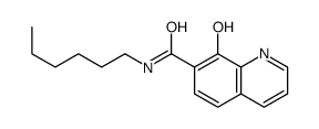 N-hexyl-8-hydroxyquinoline-7-carboxamide结构式