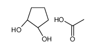 acetic acid,(1R,2R)-cyclopentane-1,2-diol结构式