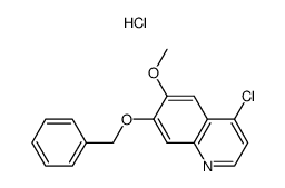 7-benzyloxy-4-chloro-6-methoxyquinoline hydrochloride结构式