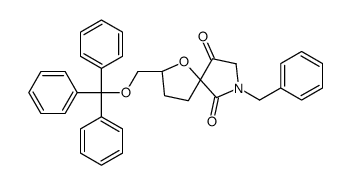 (2S,5R)-7-Benzyl-2-[(trityloxy)methyl]-1-oxa-7-azaspiro[4.4]nonan e-6,9-dione结构式