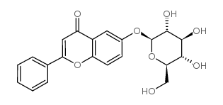 6-HYDROXYFLAVONE-BETA-D-GLUCOSIDE结构式