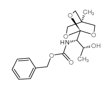 1-[n-benzyloxycarbonyl-(1s,2r)-1-amino-2-hydroxypropyl]-4-methyl-2,6,7-trioxabicyclo[2.2.2]octane结构式