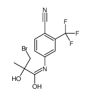 (2R)-3-bromo-N-[4-cyano-3-(trifluoromethyl)phenyl]-2-hydroxy-2-methylpropanamide结构式