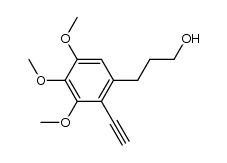 3-(2-ethynyl-3,4,5-trimethoxyphenyl)propan-1-ol结构式