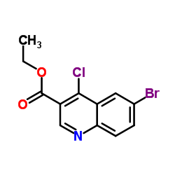 6-溴-4-氯-3-喹啉羧酸乙酯结构式