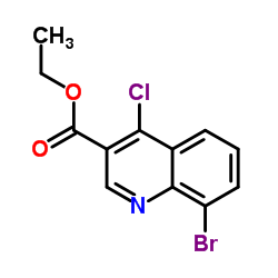 8-溴-4-氯-3-喹啉羧酸乙酯结构式