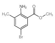 2-Amino-5-bromo-3-methyl-benzoic acid methyl ester结构式