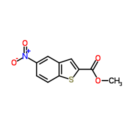 5-硝基苯并[b]噻吩-2-羧酸甲酯结构式