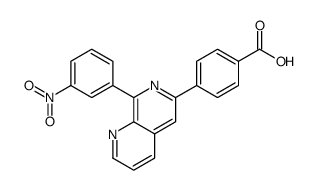 4-[8-(3-nitrophenyl)-1,7-naphthyridin-6-yl]benzoic acid结构式
