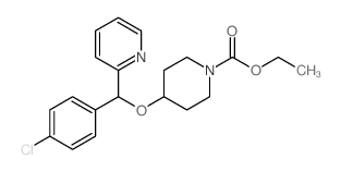 4-[(4-氯苯基)-2-吡啶基甲氧基]-1-哌啶甲酸乙酯结构式
