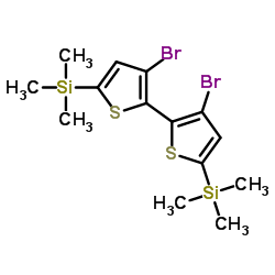 3,3’-二溴-5,5’-双(三甲基硅基)-2,2’-联噻吩结构式