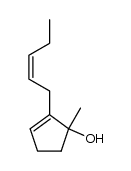 1-methyl-2-pent-2-enyl-cyclopent-2-enol结构式
