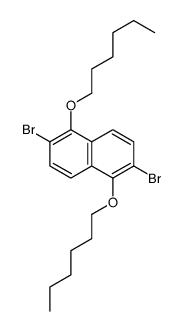 2,6-dibromo-1,5-dihexoxynaphthalene结构式