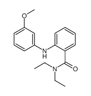 N,N-diethyl-2-(3-methoxyanilino)benzamide结构式