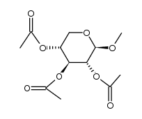 Methyl 2,3,4-tri-O-acetyl-alpha-D-xylopyranoside结构式