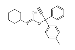 N-Cyclohexylcarbamic acid 1-phenyl-1-(3,4-xylyl)-2-propynyl ester结构式