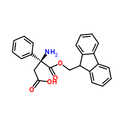 Fmoc-(S)-3-氨基-3-苯基丙酸结构式
