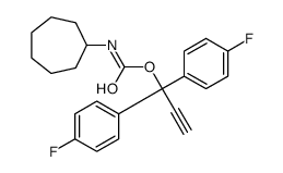 N-Cycloheptylcarbamic acid 1,1-bis(p-fluorophenyl)-2-propynyl ester结构式