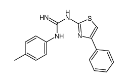 1-(4-methylphenyl)-2-(4-phenyl-1,3-thiazol-2-yl)guanidine结构式